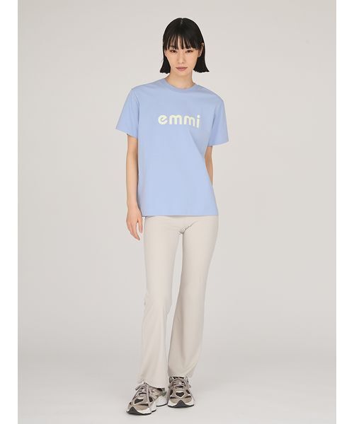 emmi（エミ）の「emmiロゴTシャツ（Tシャツ/カットソー・レディース・ベージュ/ホワイト/チャコールグレー/ブルー・F）」の16枚目の写真