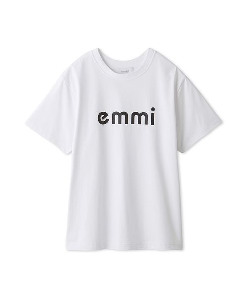 emmi（エミ）の「emmiロゴTシャツ（Tシャツ/カットソー・レディース・ベージュ/ホワイト/チャコールグレー/ブルー・F）」の20枚目の写真