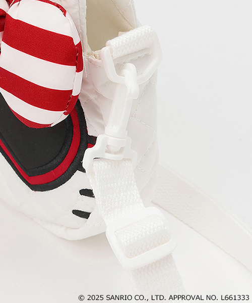 petit main（プティマイン）の「【サンリオキャラクターズ】ハローキティお顔2wayバッグ（ショルダーバッグ・キッズ・オフホワイト/ブラウン/レッド・F）」の7枚目の写真