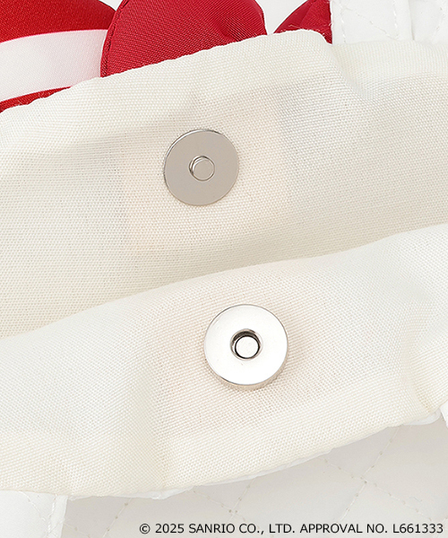 petit main（プティマイン）の「【サンリオキャラクターズ】ハローキティお顔2wayバッグ（ショルダーバッグ・キッズ・オフホワイト/ブラウン/レッド・F）」の8枚目の写真