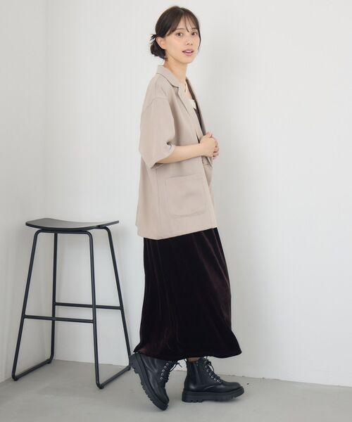 RETRO GIRL(レトロガール)の「ダブルテーラードJK(テーラードジャケット・レディース・チャコールグレー/ダークブラウン/ベージュ・FREE)」の5枚目の写真