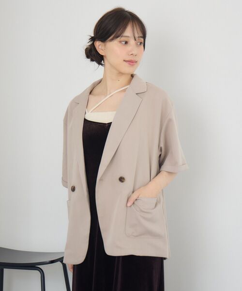 RETRO GIRL(レトロガール)の「ダブルテーラードJK(テーラードジャケット・レディース・チャコールグレー/ダークブラウン/ベージュ・FREE)」の8枚目の写真