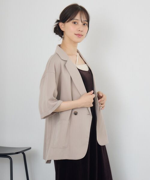 RETRO GIRL(レトロガール)の「ダブルテーラードJK(テーラードジャケット・レディース・チャコールグレー/ダークブラウン/ベージュ・FREE)」の9枚目の写真