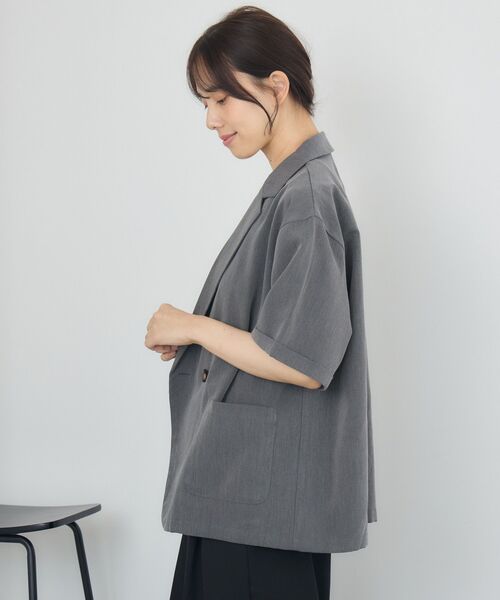 RETRO GIRL(レトロガール)の「ダブルテーラードJK(テーラードジャケット・レディース・チャコールグレー/ダークブラウン/ベージュ・FREE)」の19枚目の写真