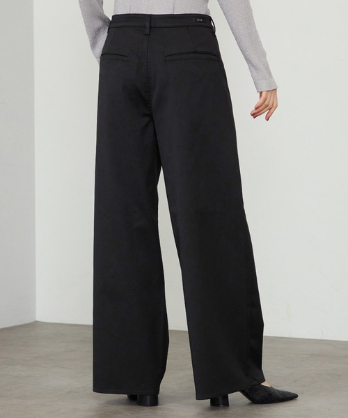 EDWIN（エドウィン）の「【WEB・直営店舗限定】EDWIN LADIES ハタラクロ タックワイドスラックスパンツ（スラックス・レディース・ブラック・X-SMALL/X-LARGE/LARGE/MEDIUM/SMALL）」の5枚目の写真