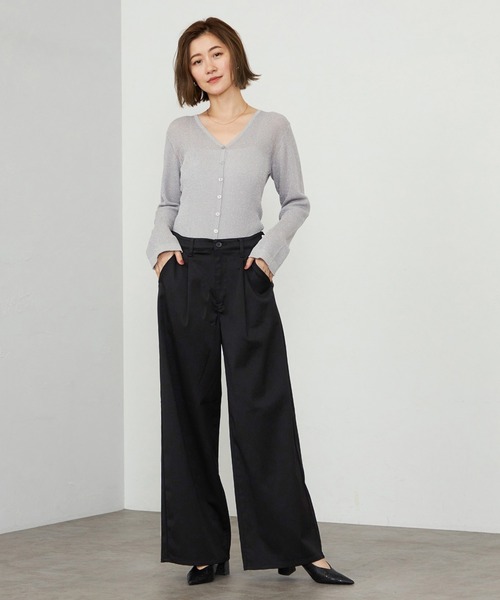 EDWIN（エドウィン）の「【WEB・直営店舗限定】EDWIN LADIES ハタラクロ タックワイドスラックスパンツ（スラックス・レディース・ブラック・X-SMALL/X-LARGE/LARGE/MEDIUM/SMALL）」の9枚目の写真