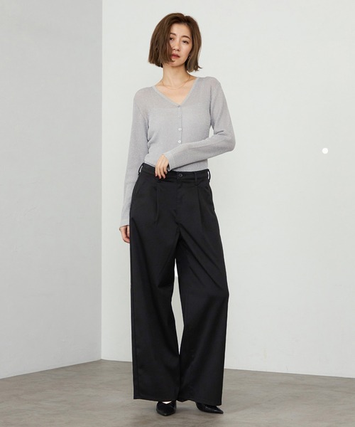 EDWIN（エドウィン）の「【WEB・直営店舗限定】EDWIN LADIES ハタラクロ タックワイドスラックスパンツ（スラックス・レディース・ブラック・X-SMALL/X-LARGE/LARGE/MEDIUM/SMALL）」の10枚目の写真