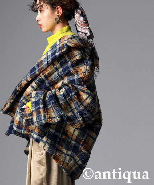 チェックボアジャケット