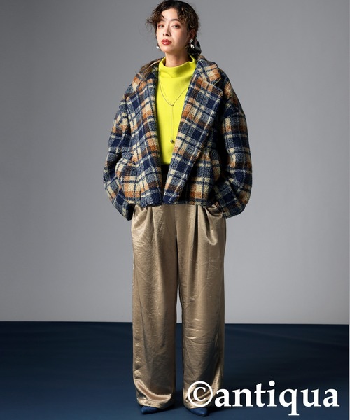 チェックボアジャケット