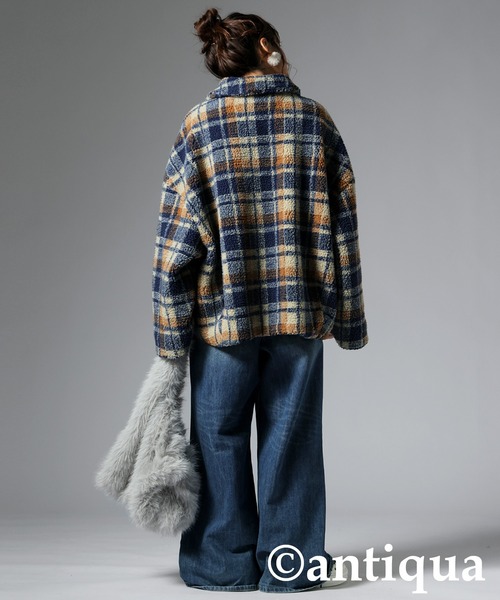 チェックボアジャケット