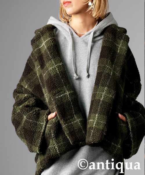 チェックボアジャケット