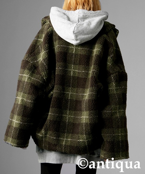 チェックボアジャケット