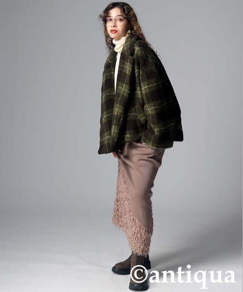 チェックボアジャケット