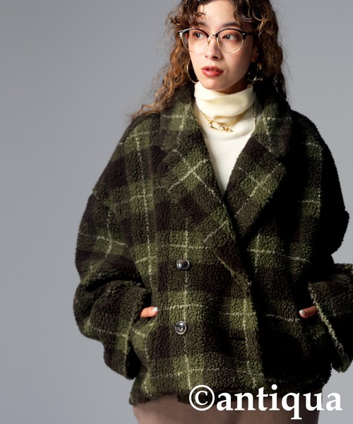 チェックボアジャケット