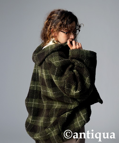 チェックボアジャケット