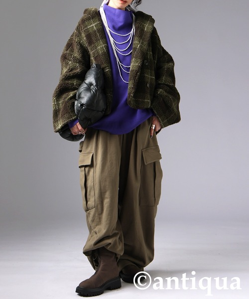 チェックボアジャケット