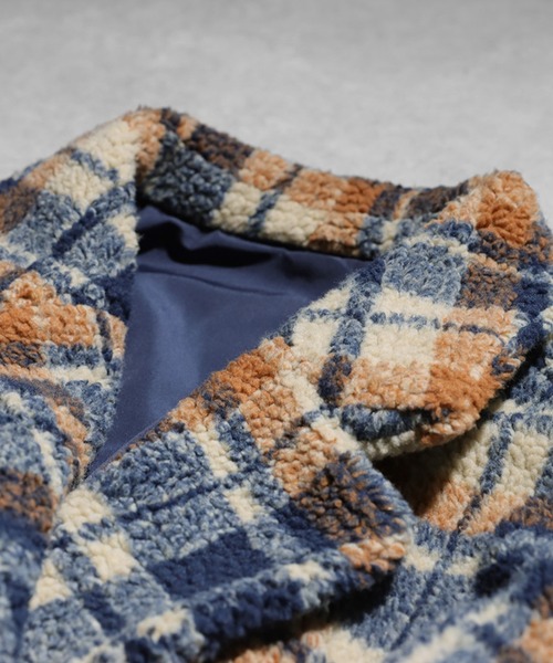 チェックボアジャケット