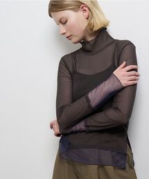 LANVIN en Bleu（ランバンオンブルー）の「カラーポイントチュールタートル（Tシャツ/カットソー）」