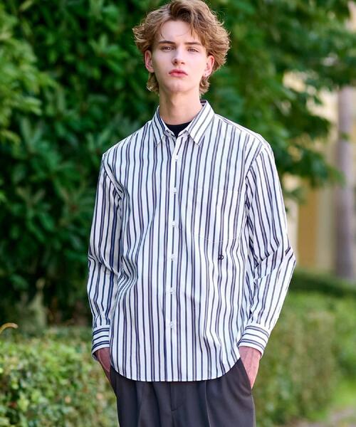 DRESSTERIOR(ドレステリア)の「THOMAS MASON ストライプシャツ(シャツ/ブラウス・メンズ・グレー系2・94/92/91/90)」の5枚目の写真