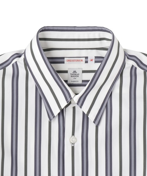 DRESSTERIOR(ドレステリア)の「THOMAS MASON ストライプシャツ(シャツ/ブラウス・メンズ・グレー系2・94/92/91/90)」の13枚目の写真