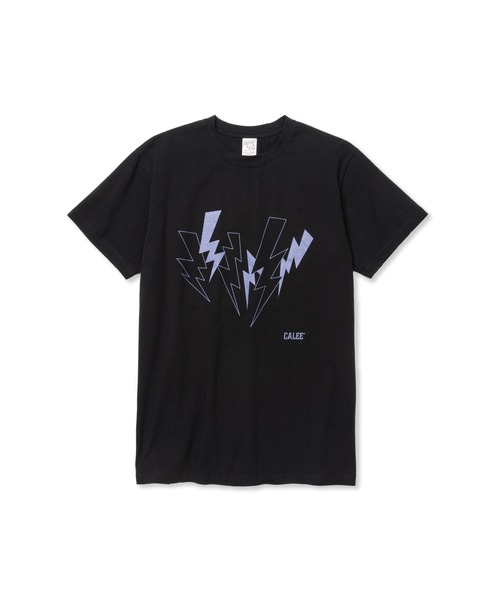 CALEE（キャリー）の「STRETCH THUNDER BOLT TEE（Tシャツ/カットソー・メンズ・ホワイト/チャコールグレー/ブラック・LARGE/X-LARGE/XX-LARGE/SMALL/MEDIUM）」の3枚目の写真