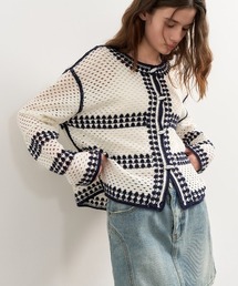 GENERAL IDEA/ジェネラルアイディア crochet loose fit cardigan カーディガン 冬服