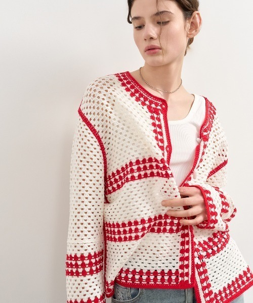 GENERAL IDEA/ジェネラルアイディア crochet loose fit cardigan