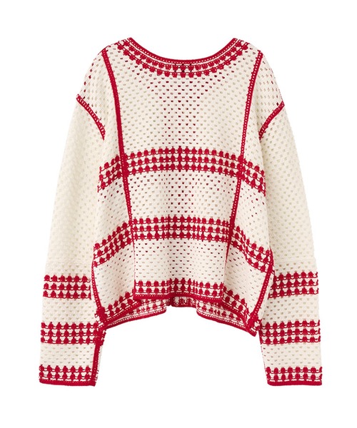 GENERAL IDEA（ジェネラルアイデア）の「GENERAL IDEA/ジェネラルアイディア crochet loose fit cardigan カーディガン（カーディガン/ボレロ・レディース・ブルー/ネイビー/レッド・S/M/L）」の15枚目の写真