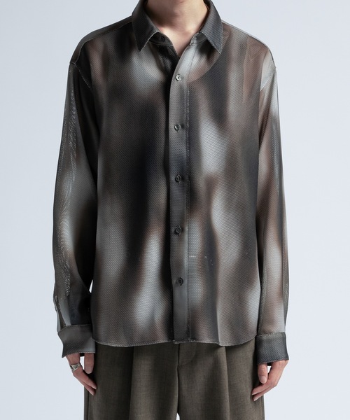 CASPER JOHN(キャスパージョン)の「Various loose shirts -sheer- /バリアスルーズシャツ -シアー-(シャツ/ブラウス・メンズ・ブルー系その他/ブルー/ブラック/ブラウン系その他/ブラウン・X-SMALL/MEDIUM/LARGE/SMALL)」の3枚目の写真