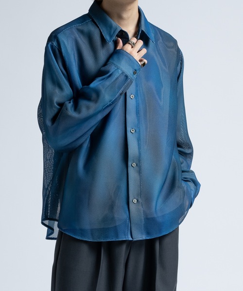 CASPER JOHN(キャスパージョン)の「Various loose shirts -sheer- /バリアスルーズシャツ -シアー-(シャツ/ブラウス・メンズ・ブルー系その他/ブルー/ブラック/ブラウン系その他/ブラウン・X-SMALL/MEDIUM/LARGE/SMALL)」の5枚目の写真