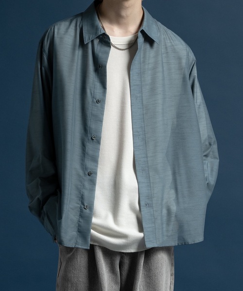 CASPER JOHN(キャスパージョン)の「Various loose shirts -sheer- /バリアスルーズシャツ -シアー-(シャツ/ブラウス・メンズ・ブルー系その他/ブルー/ブラック/ブラウン系その他/ブラウン・X-SMALL/MEDIUM/LARGE/SMALL)」の4枚目の写真
