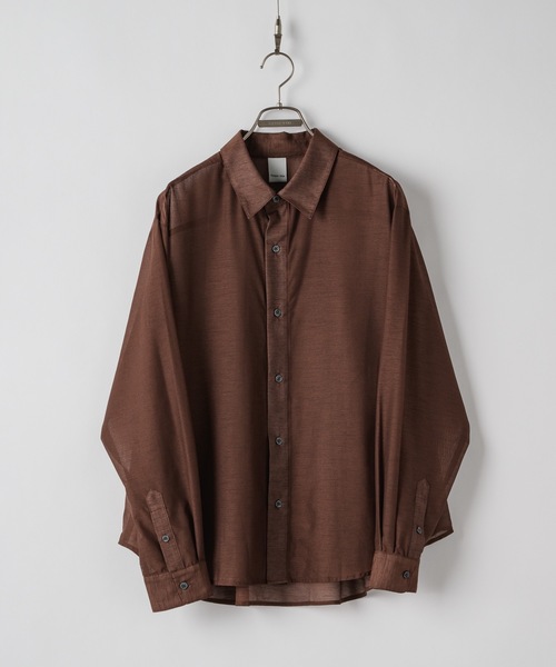 CASPER JOHN(キャスパージョン)の「Various loose shirts -sheer- /バリアスルーズシャツ -シアー-(シャツ/ブラウス・メンズ・ブルー系その他/ブルー/ブラック/ブラウン系その他/ブラウン・X-SMALL/MEDIUM/LARGE/SMALL)」の22枚目の写真