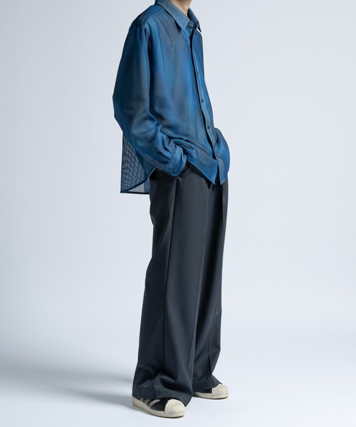 CASPER JOHN(キャスパージョン)の「Various loose shirts -sheer- /バリアスルーズシャツ -シアー-(シャツ/ブラウス・メンズ・ブルー系その他/ブルー/ブラック/ブラウン系その他/ブラウン・X-SMALL/MEDIUM/LARGE/SMALL)」の6枚目の写真