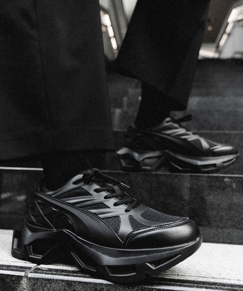 HARE(ハレ)の「ビルディングソールスニーカー(HARE)(スニーカー・メンズ・ブラック/ホワイト・MEDIUM/LARGE/SMALL)」の16枚目の写真