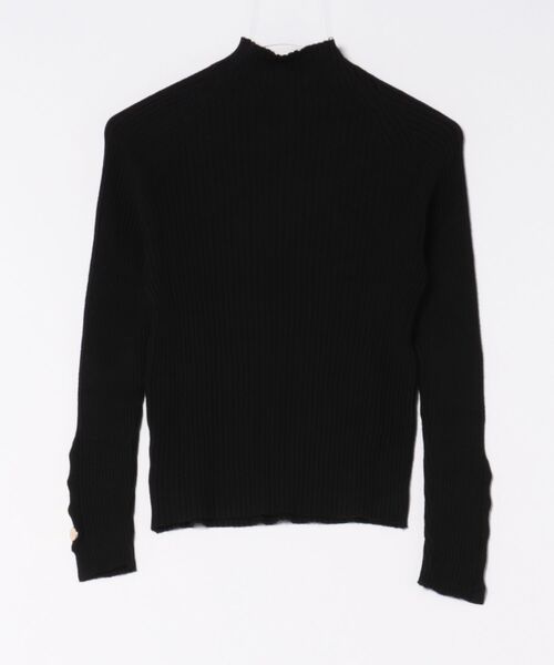 L LABEL(エルラベル)の「袖口ボタンハイネックリブニット(ニット/セーター・レディース・ブラウン/ベージュ/ブラック/アイボリー・FREE)」の14枚目の写真