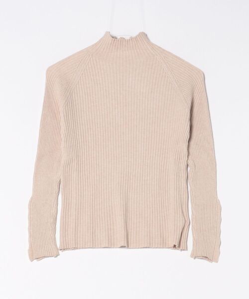 L LABEL(エルラベル)の「袖口ボタンハイネックリブニット(ニット/セーター・レディース・ブラウン/ベージュ/ブラック/アイボリー・FREE)」の5枚目の写真
