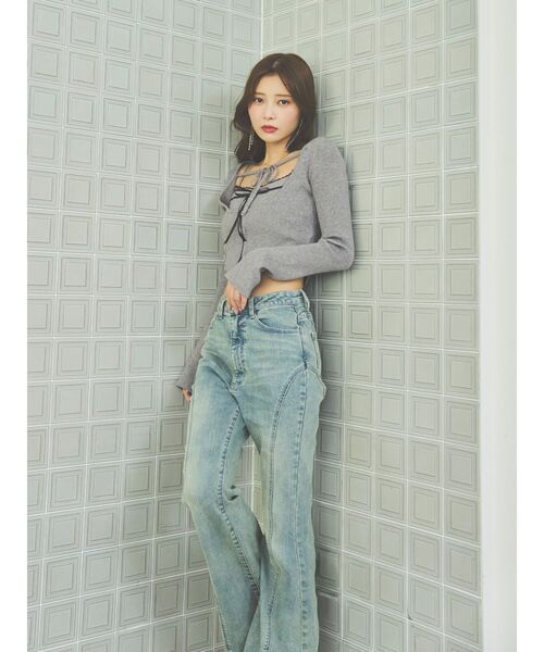 バイカラーキャミニットアンサンブル（ニット/セーター）｜EATME