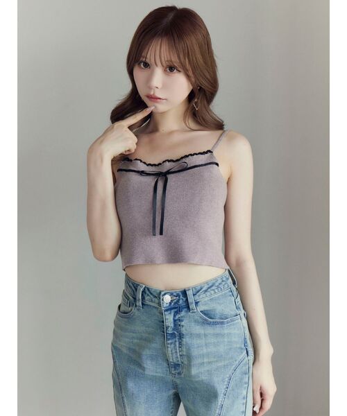 バイカラーキャミニットアンサンブル（ニット/セーター）｜EATME