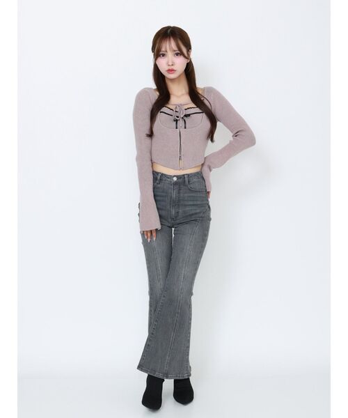 バイカラーキャミニットアンサンブル（ニット/セーター）｜EATME