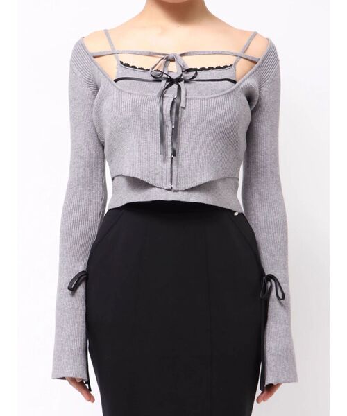 バイカラーキャミニットアンサンブル（ニット/セーター）｜EATME