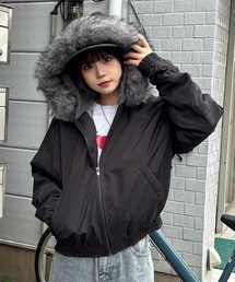 MandO（Auntie Rosa）（エムオー）の「裏ボアフーディミックスファージャケット（ブルゾン・メンズ）」