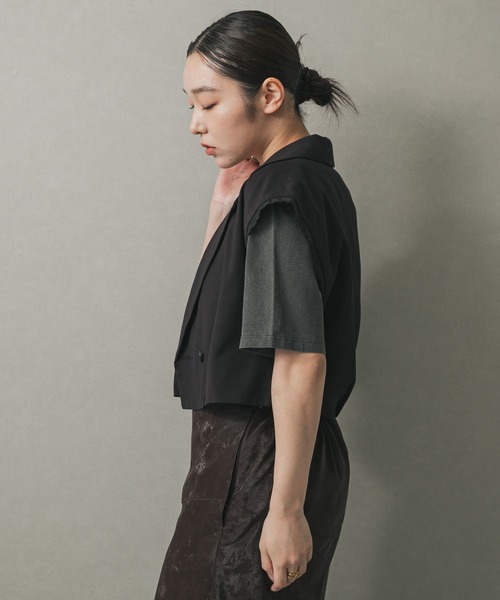 セール】テーラードクロップドジレ（ベスト）｜SENSE OF PLACE