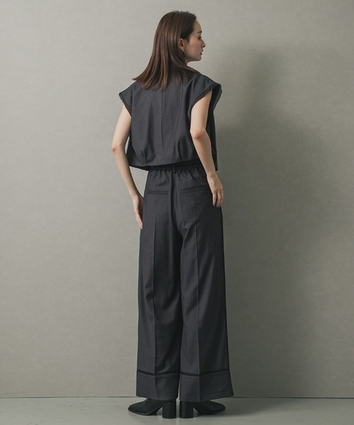 SENSE OF PLACE by URBAN RESEARCH（センスオブプレイスバイアーバンリサーチ）の「テーラードクロップドジレ（ベスト・レディース・ブラック/グレー系その他・ONE）」の8枚目の写真