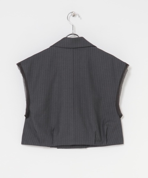 SENSE OF PLACE by URBAN RESEARCH（センスオブプレイスバイアーバンリサーチ）の「テーラードクロップドジレ（ベスト・レディース・ブラック/グレー系その他・ONE）」の12枚目の写真