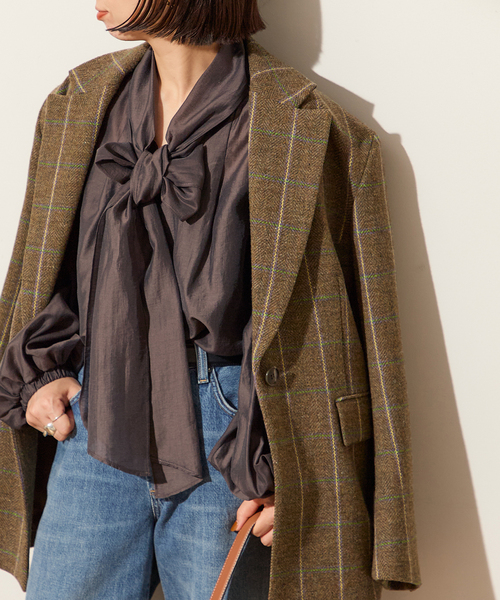 美品 ジャーナルスタンダードレサージュ BIG テーラージャケット 黒 FREE journal standard L'essage（ジャーナルスタンダードレサージュ