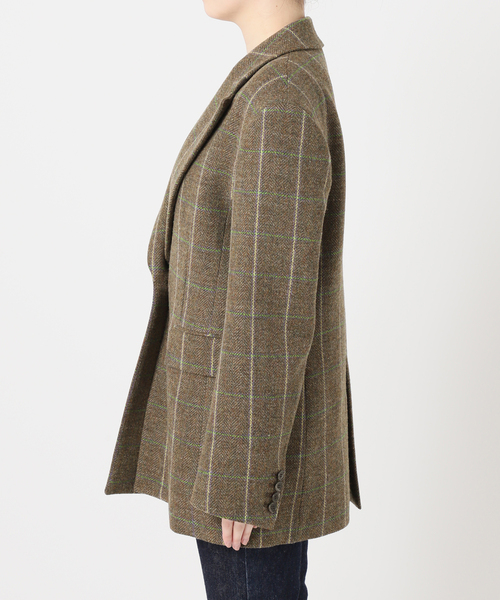journal standard L'essage（ジャーナルスタンダードレサージュ）の「【金子綾さん着用】BRITISH WOOLチェックジャケット（テーラードジャケット・レディース・カーキ・FREE）」の9枚目の写真