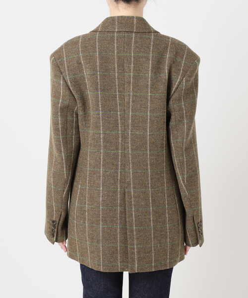 セール】【金子綾さん着用】BRITISH WOOLチェックジャケット