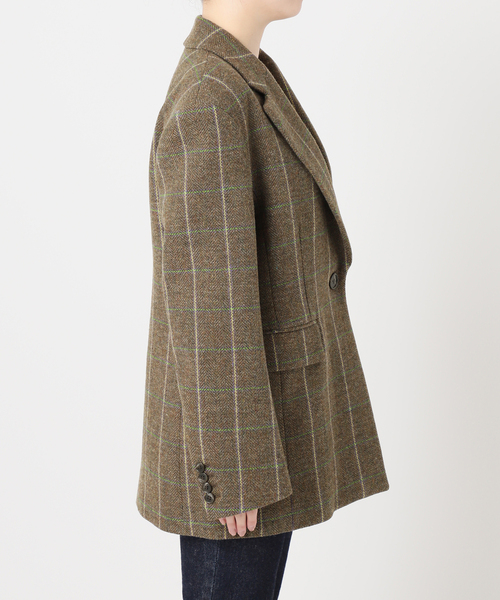 journal standard L'essage（ジャーナルスタンダードレサージュ）の「【金子綾さん着用】BRITISH WOOLチェックジャケット（テーラードジャケット・レディース・カーキ・FREE）」の11枚目の写真