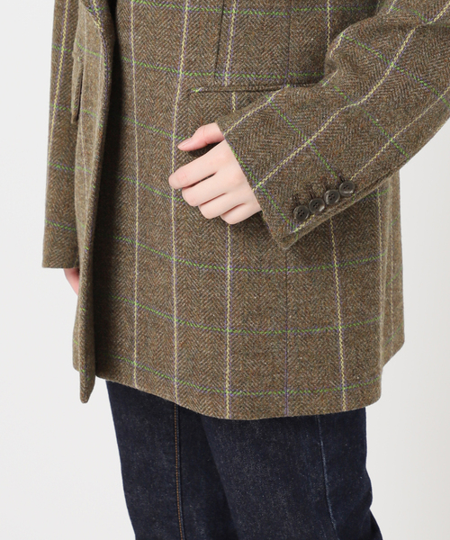 セール】【金子綾さん着用】BRITISH WOOLチェックジャケット