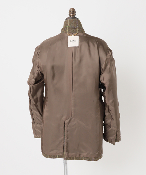 セール】【金子綾さん着用】BRITISH WOOLチェックジャケット